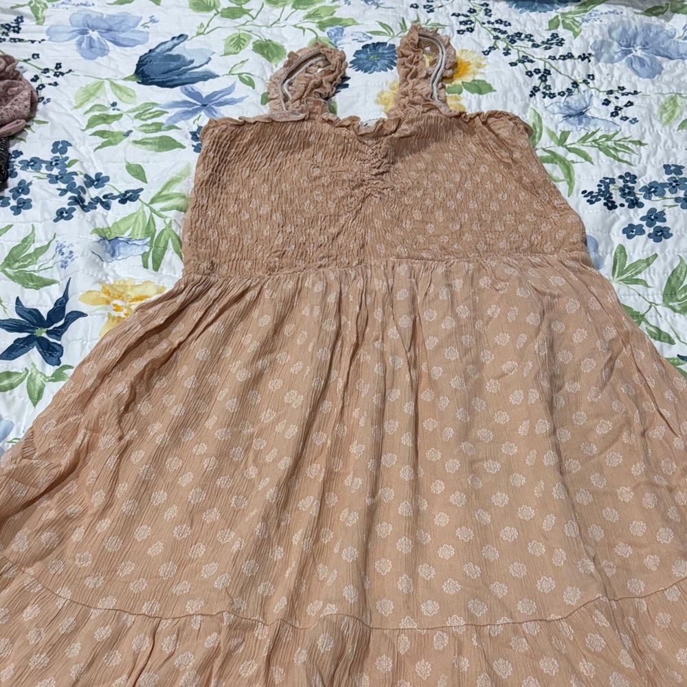 Peach Summer Casual Dress Size L